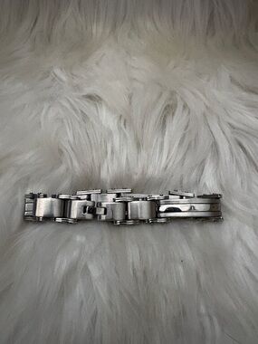 Men's Silver Stainless Steel Link Bracelet